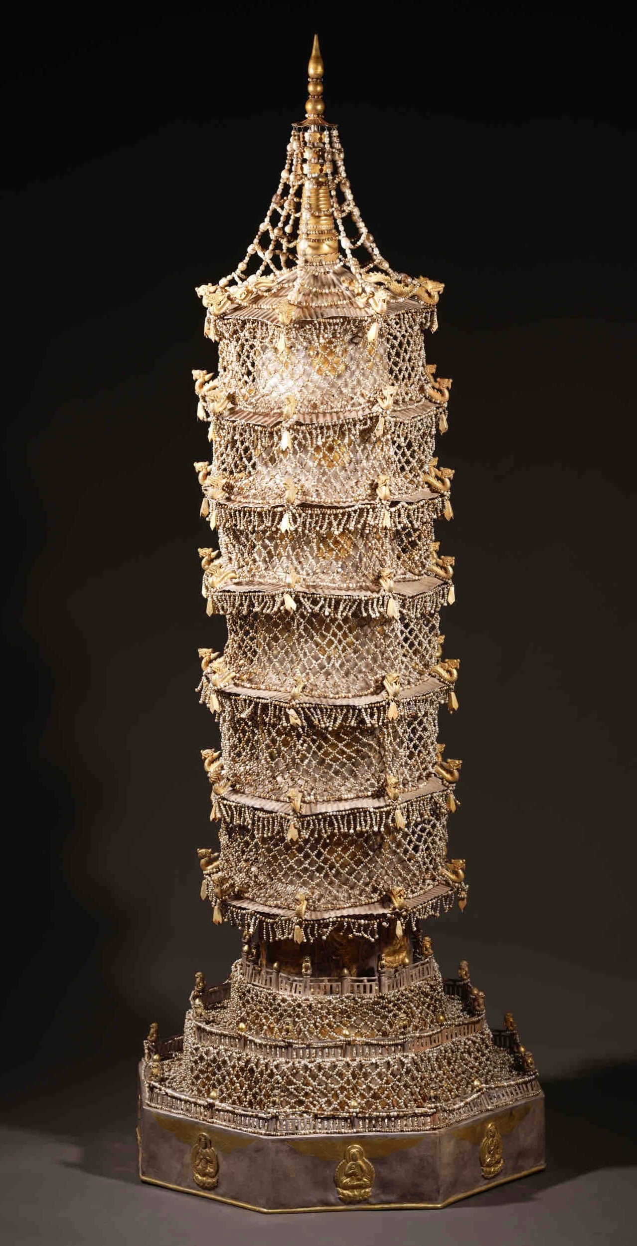 Silver filigree stupas before the Ming Dynasty: 64Silver filigree stupas before the Ming Dynasty