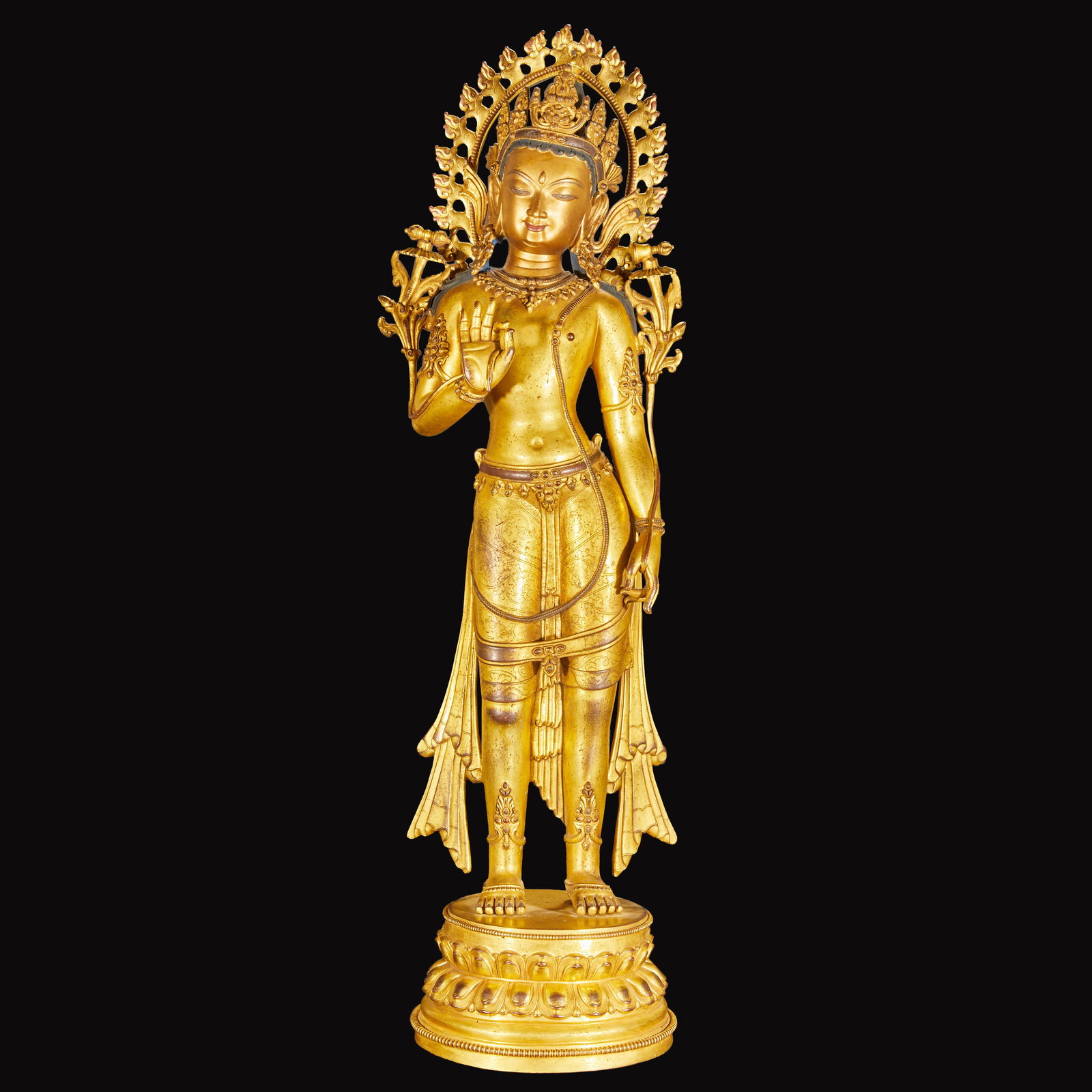 Gilded standing Buddha statues before the Ming Dynasty (1 of 16)