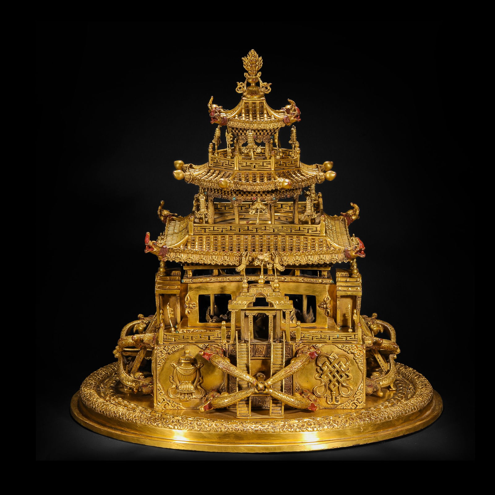 Gilded Bronze Mandala from the Ming Dynasty: 92Gilded Bronze Mandala from the Ming Dynasty