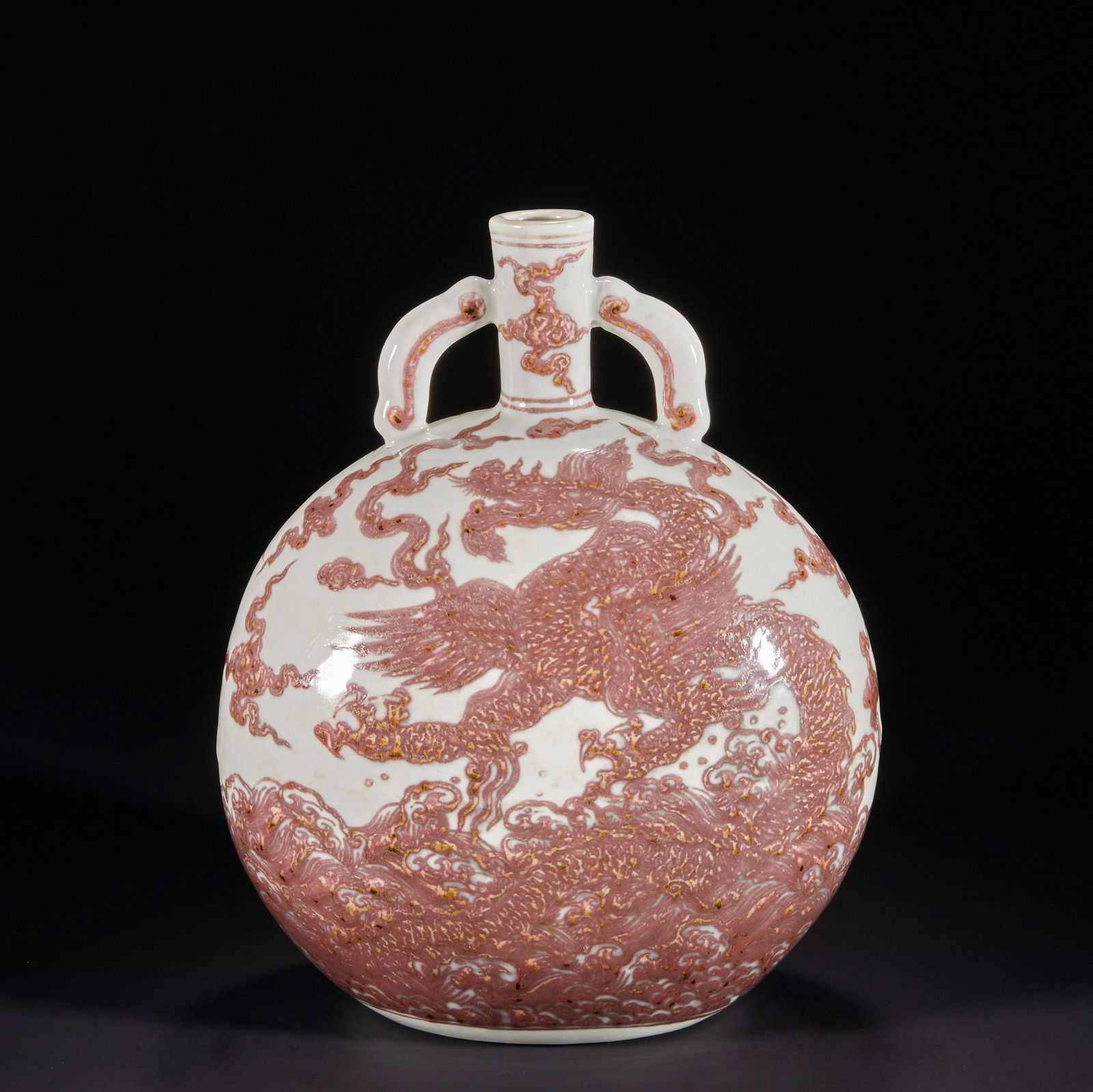 Ming Dynasty Underglaze Red Animal Pattern Moon Flask (1 of 10)