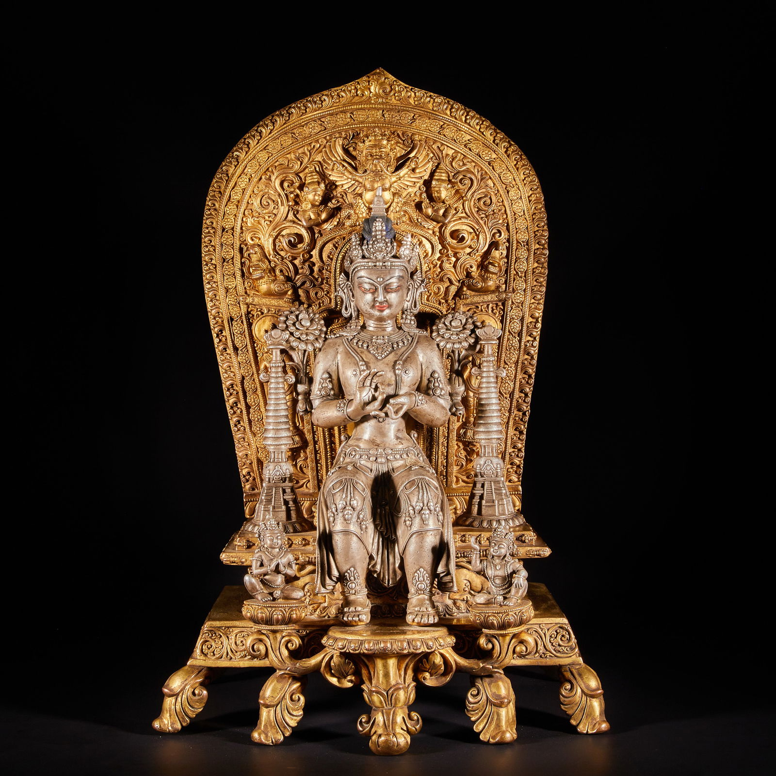 Gilt Bronze Maitreya Buddha from the Qing Dynasty (1 of 18)