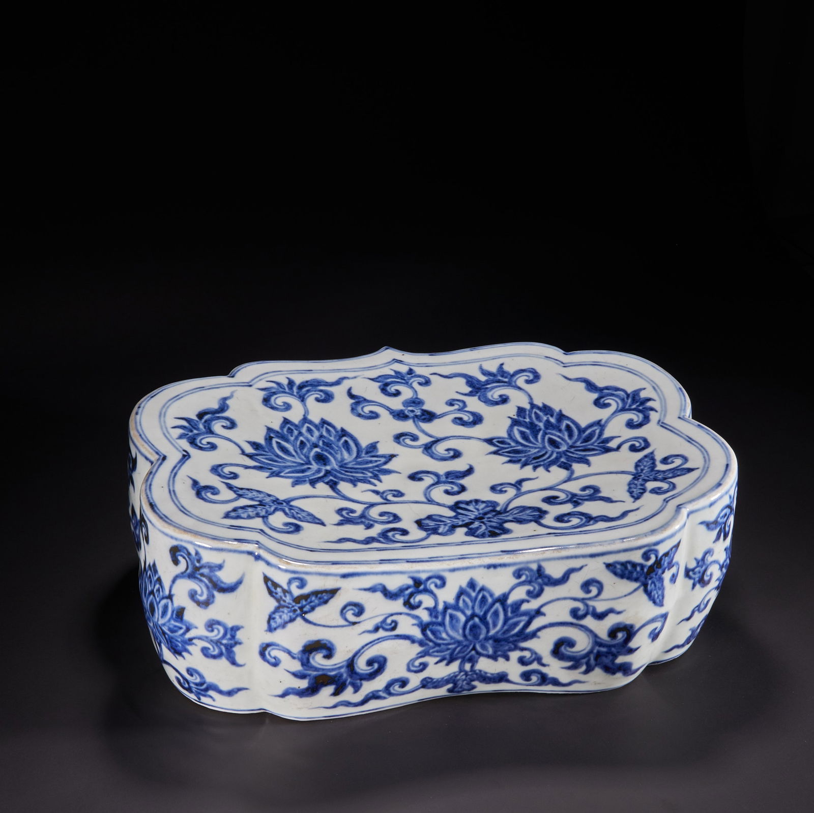 Ming Dynasty Blue and White Floral Pillow (1 of 16)