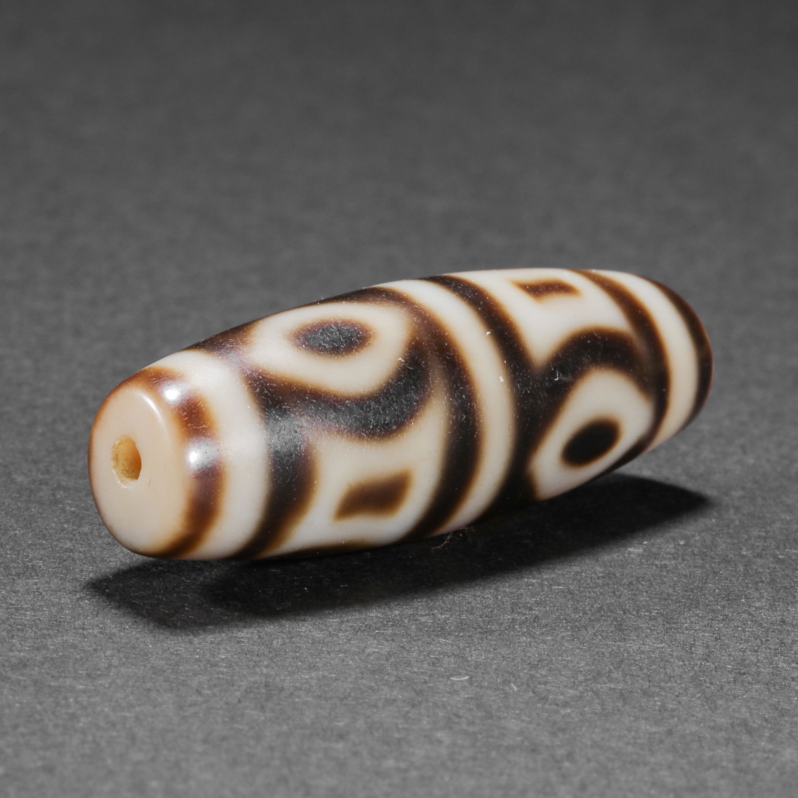 Qing Dynasty Tibetan Double Heaven and Earth Agate Dzi Beads (1 of 8)