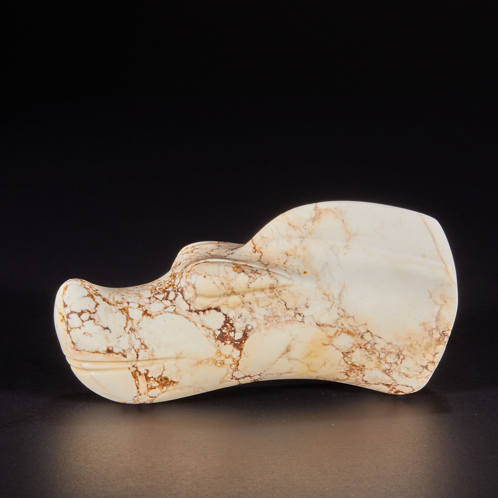 Chicken bone white dragon head before the Ming Dynasty (1 of 5)