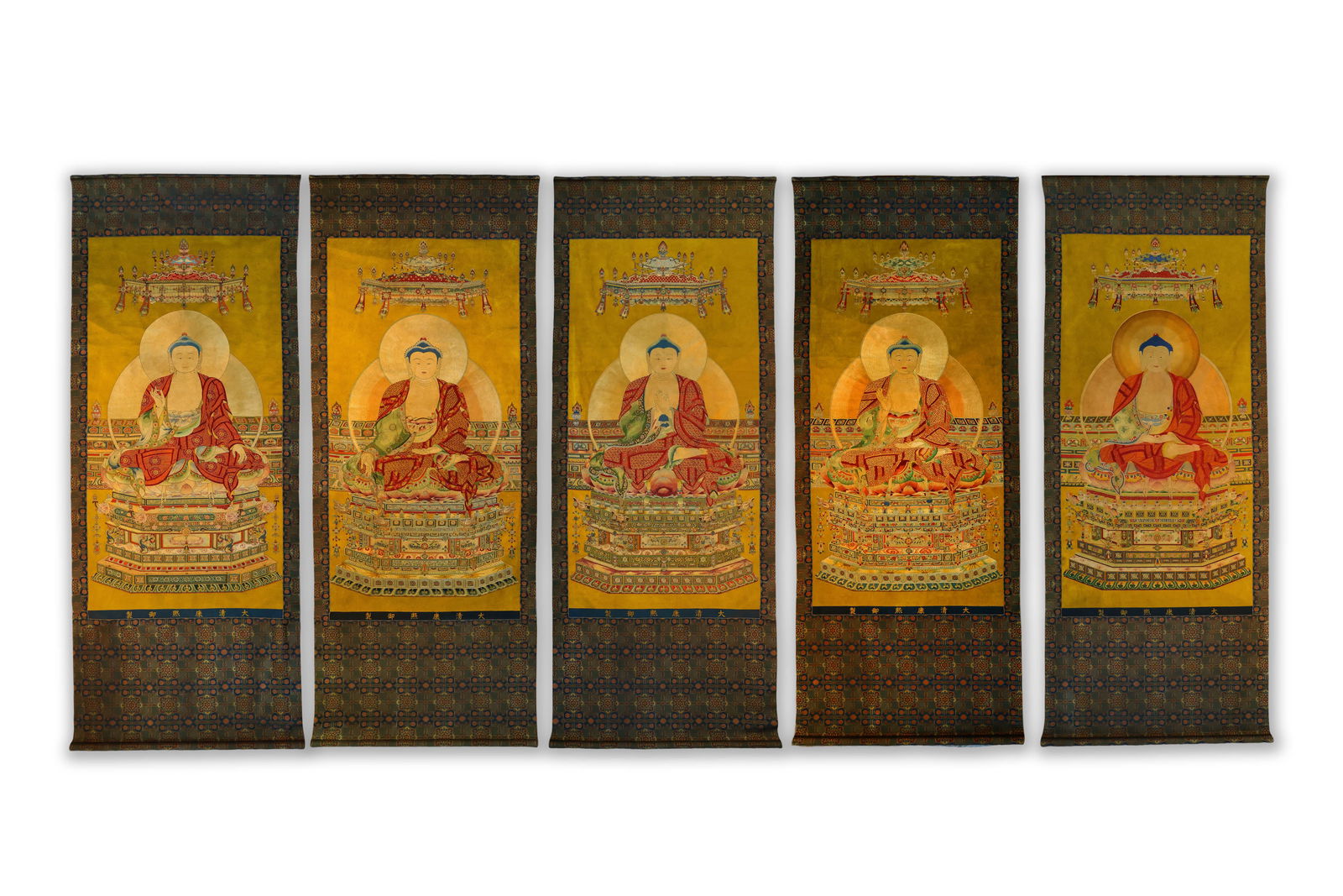 Five Buddhas Embroidery in the Qing Dynasty (1 of 20)