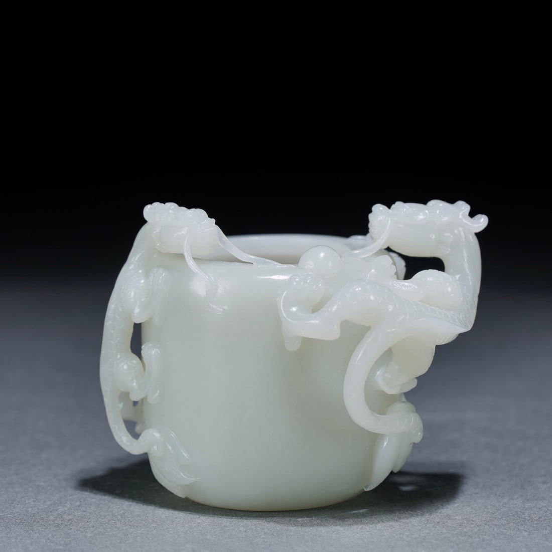 Qing Dynasty Hetian Jade Animal Head Water Bowl (1 of 9)