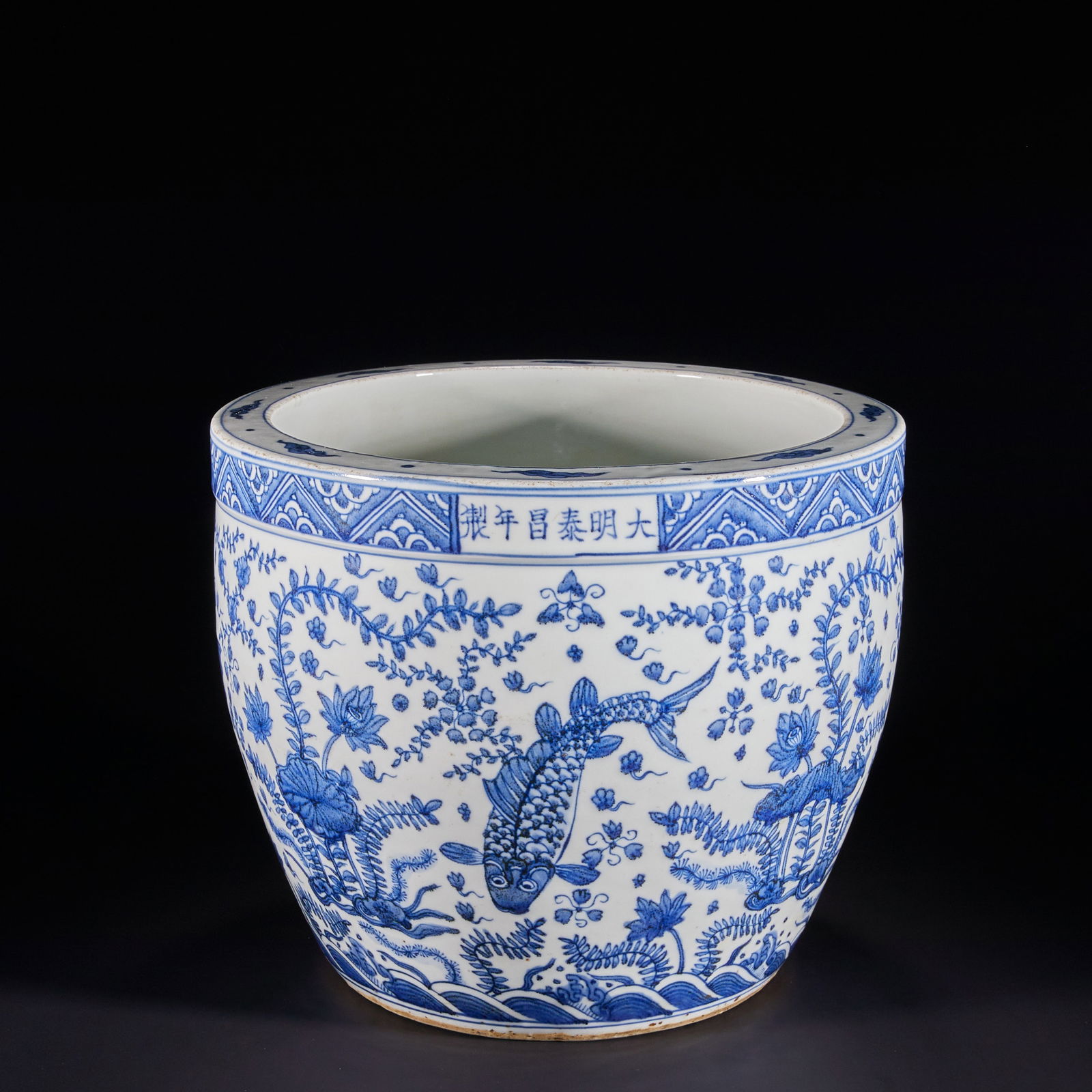 Ming Dynasty Blue and White Fish and Grass Pattern Scroll Jar (1 of 16)