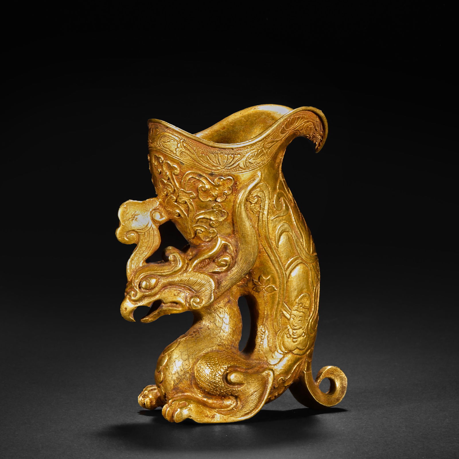 Gold Phoenix-Head Cup (Pre-Ming Dynasty): 456Gold Phoenix-Head Cup (Pre-Ming Dynasty)