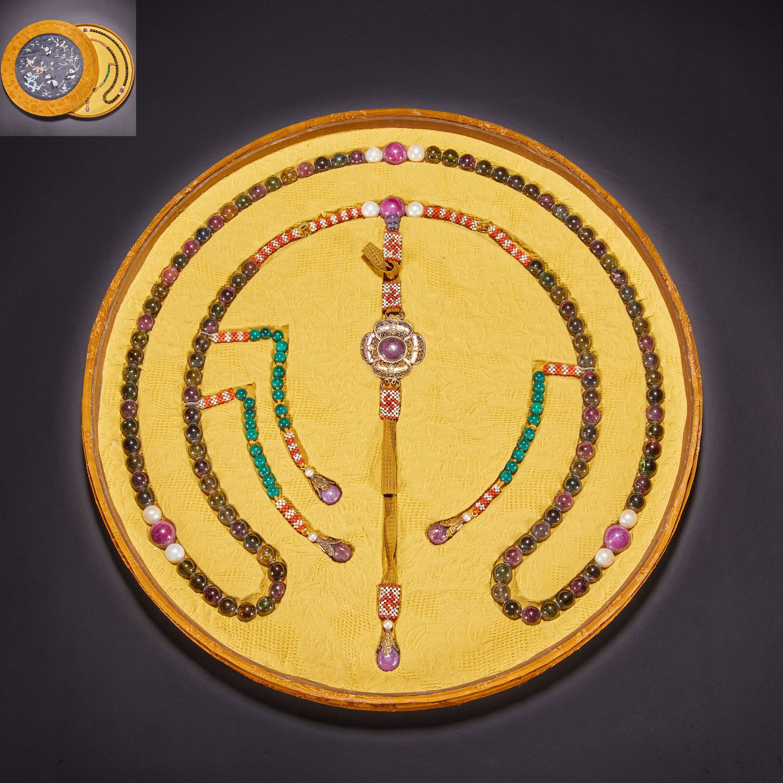 Qing Dynasty Tourmaline Court Beads (1 of 12)