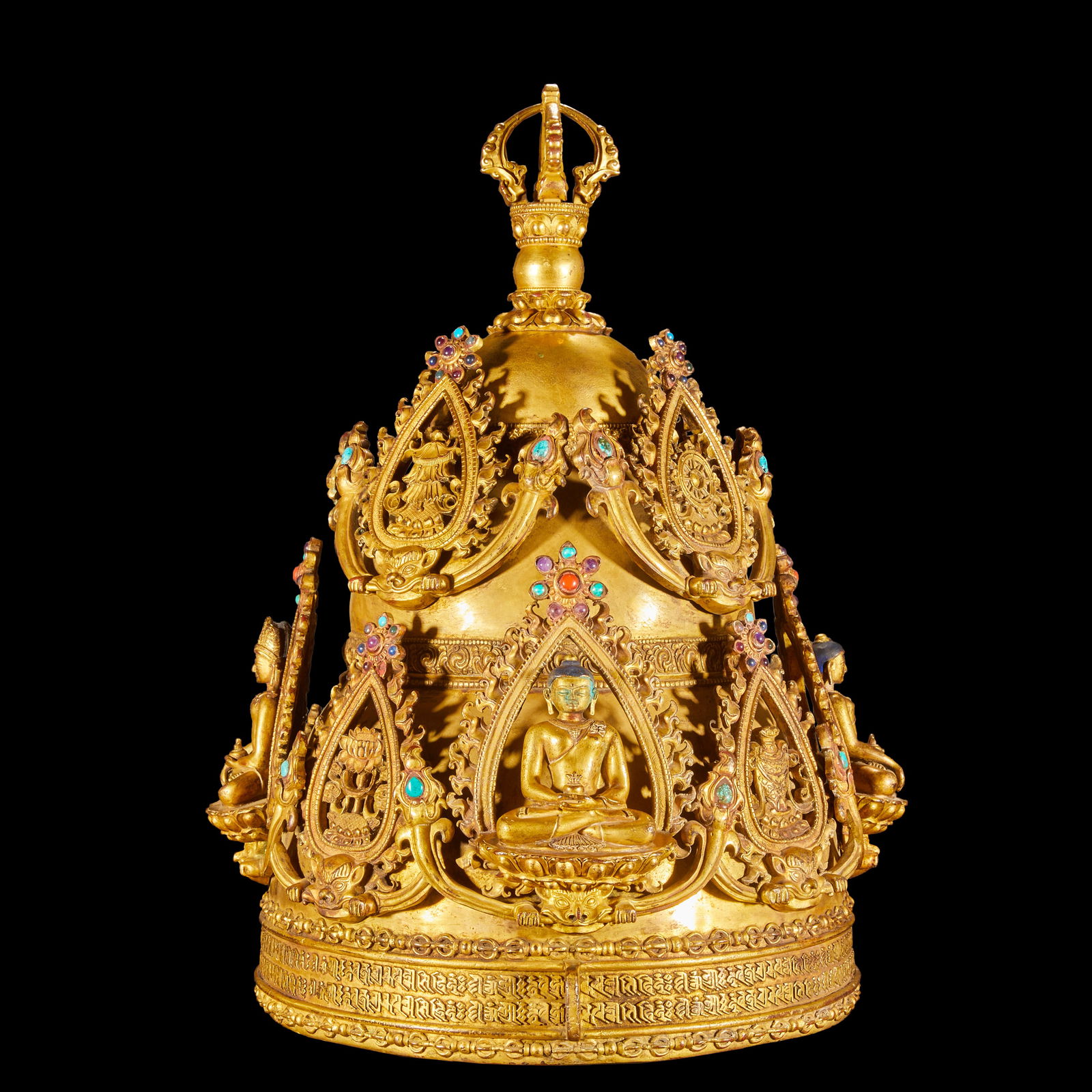 Gilded Mandala with Buddha Statue from the Ming Dynasty (1 of 18)