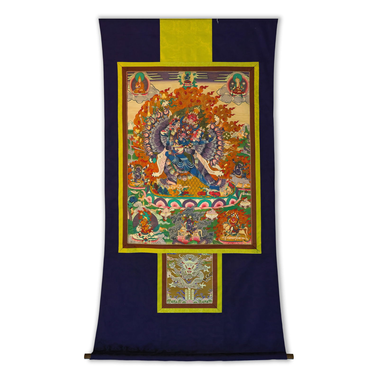 Vajrabhairava painting from the Qing Dynasty: 598Vajrabhairava painting from the Qing Dynasty
