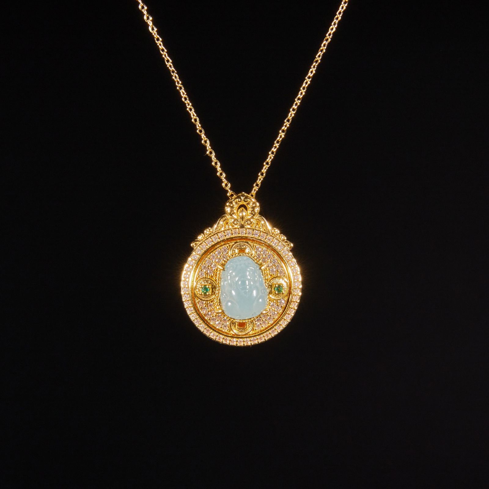 Qing Dynasty Jadeite Necklace (1 of 6)