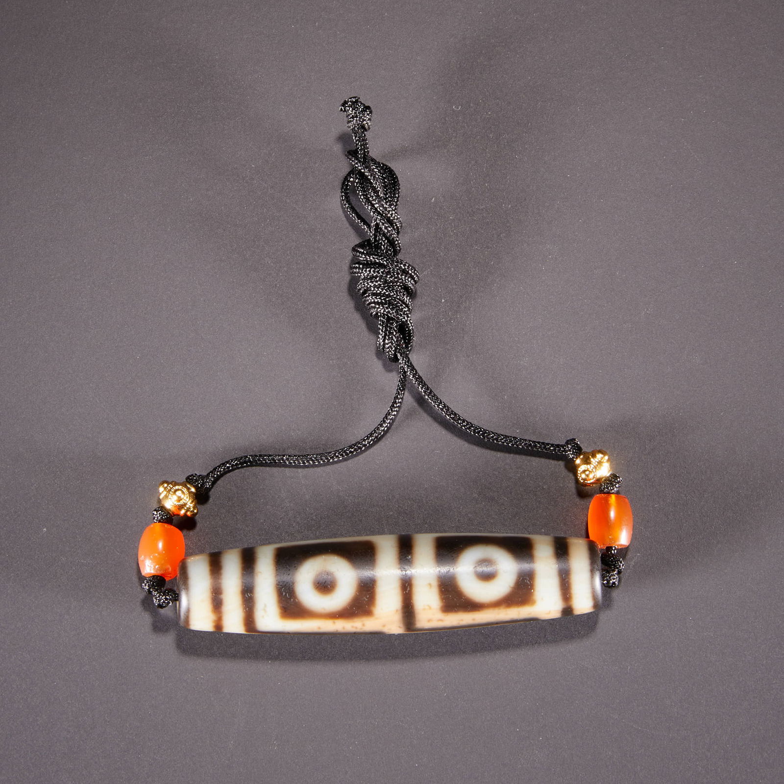 Tang Dynasty Four-Eyed Dzi Bead: 113Tang Dynasty Four-Eyed Dzi Bead