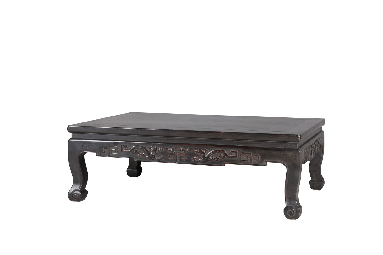 Qing Dynasty Zitan Kang Table with Chilong Pattern (1 of 7)