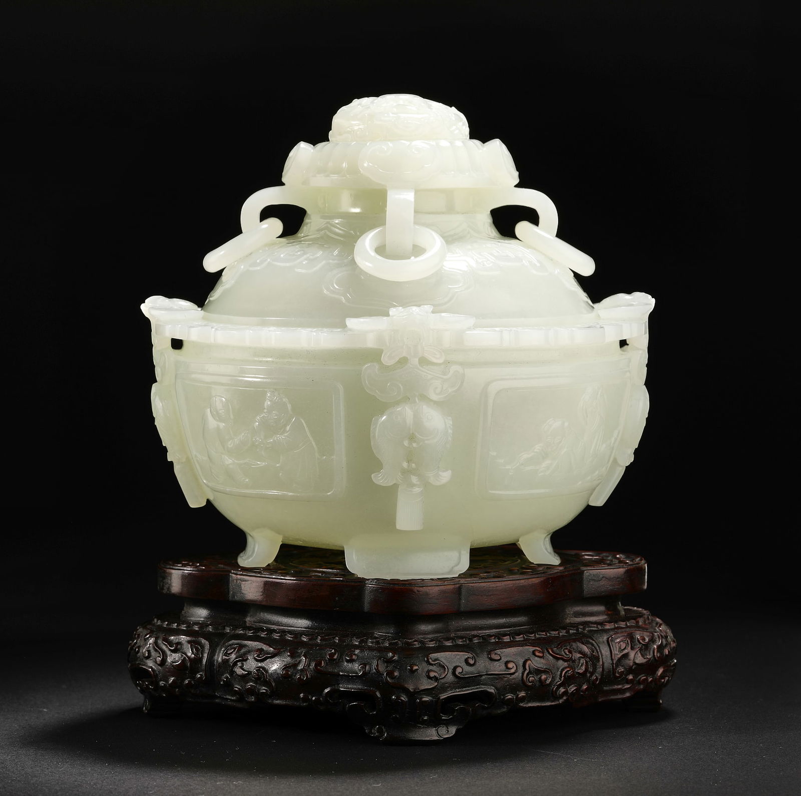 Qing Dynasty Hetian Jade Incense Burner with Loose Ears (1 of 20)