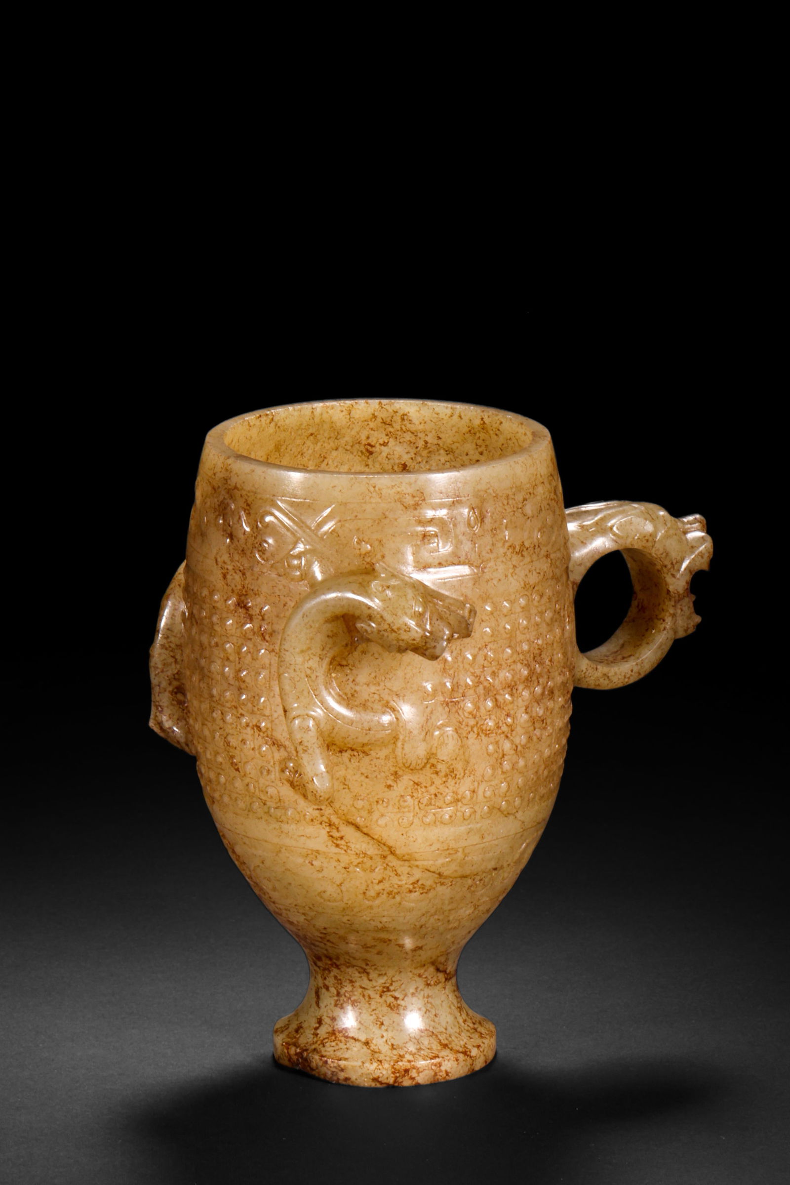 Han Dynasty Hetian Jade Animal Head Cup (1 of 15)