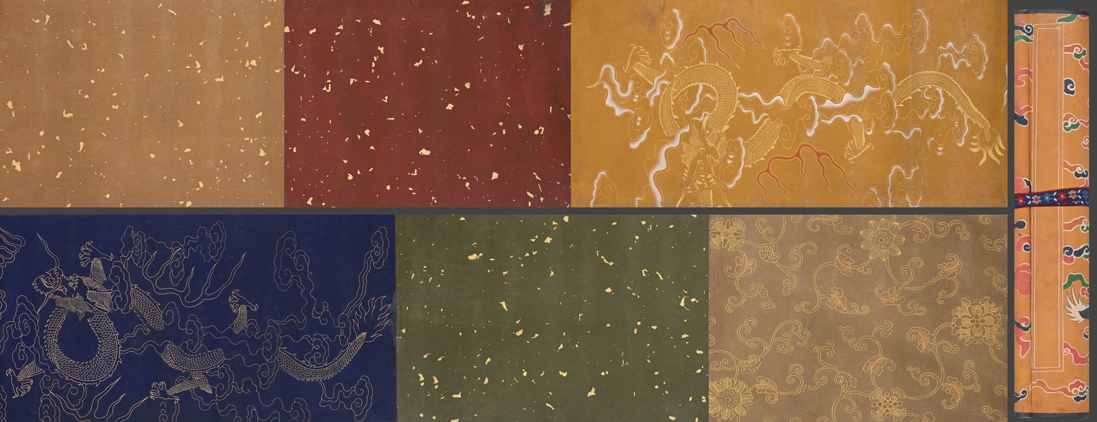 A blank paper scroll of imperial edict used by the court in the Zhaoren Hall of the Qing Dynasty (1 of 6)