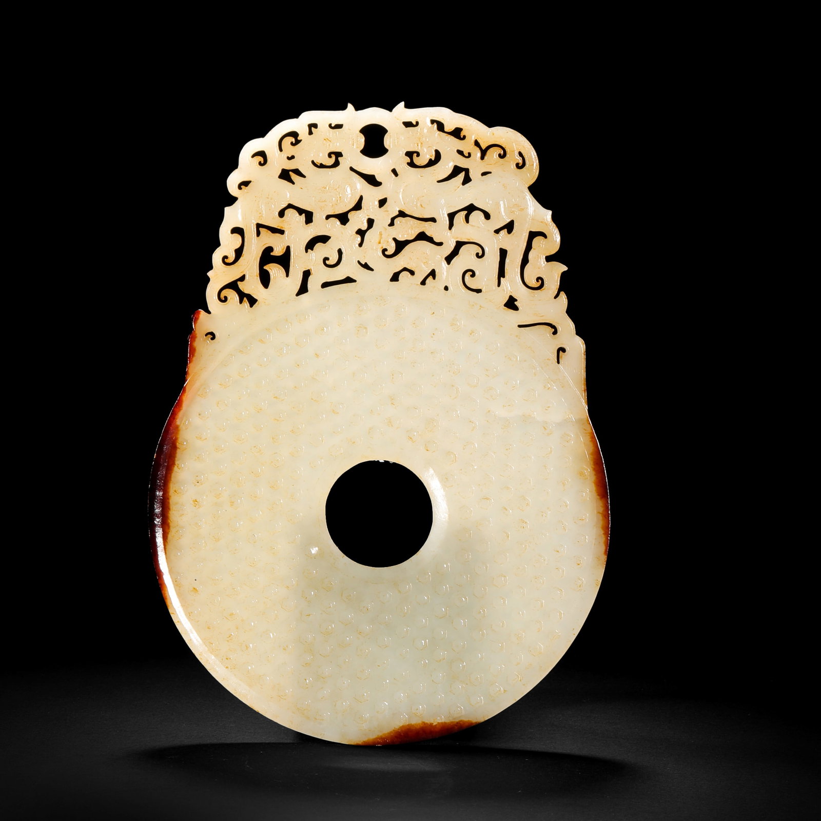 Before the Ming Dynasty, the jade dragon pattern of the Hetian jade wall (1 of 10)