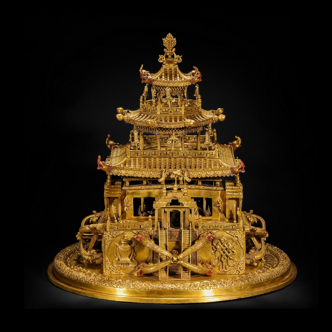 Bronze gilded mandala from the Ming Dynasty (1 of 15)