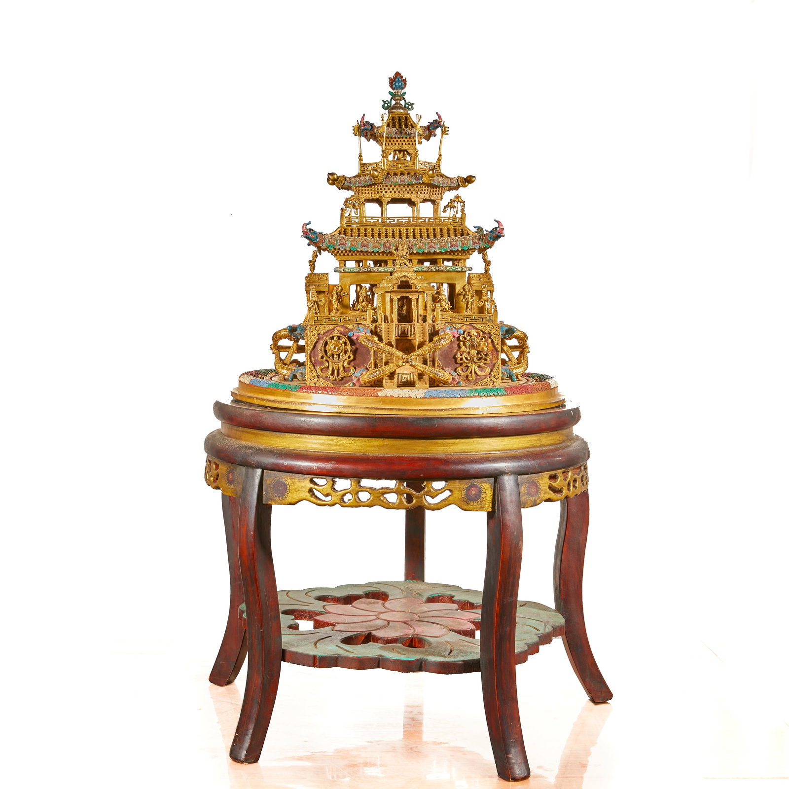 Gilded and painted mandala of the Ming Dynasty (1 of 20)