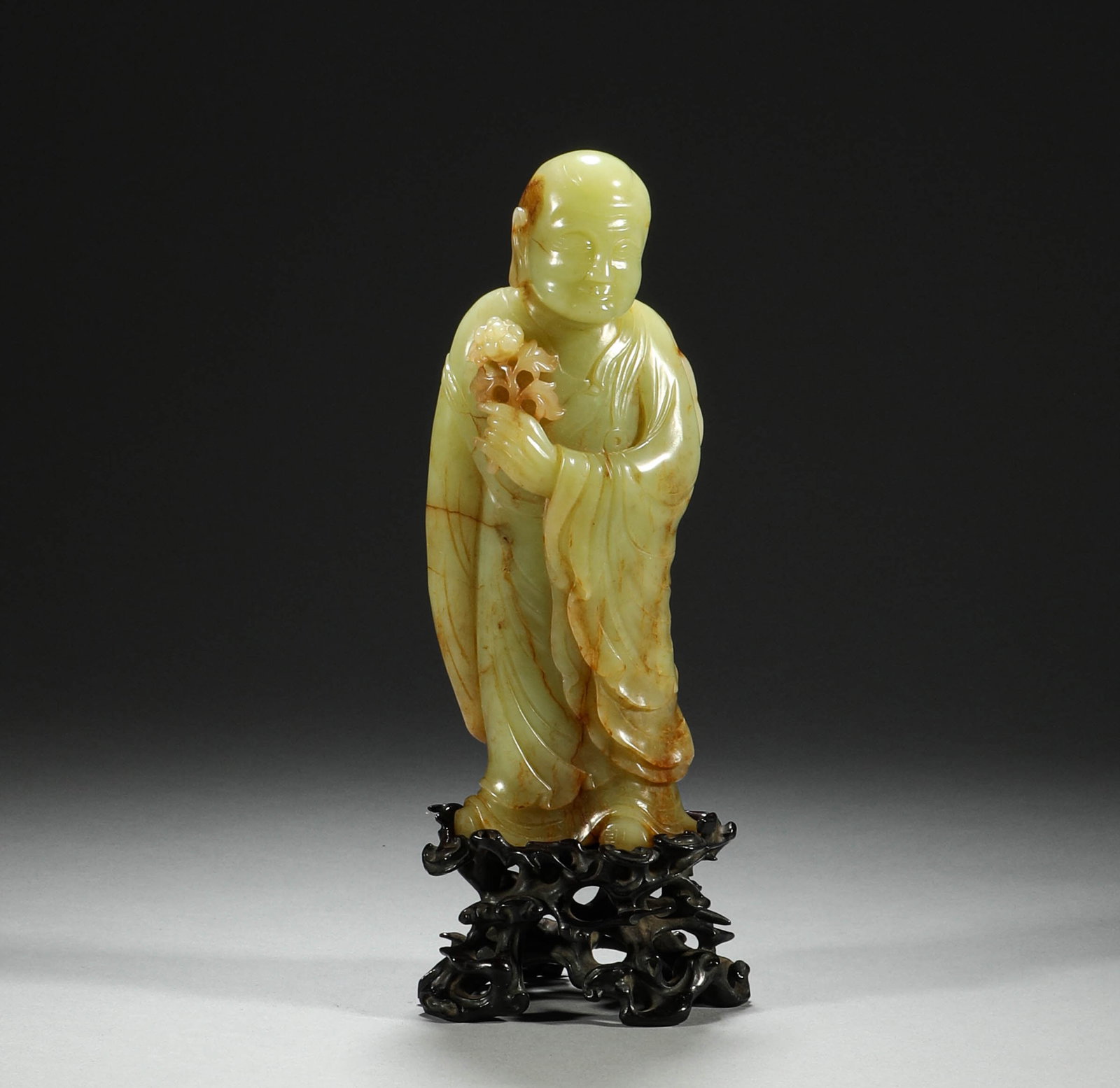Qing Dynasty, Hetian Topaz Luohan Statues (1 of 8)