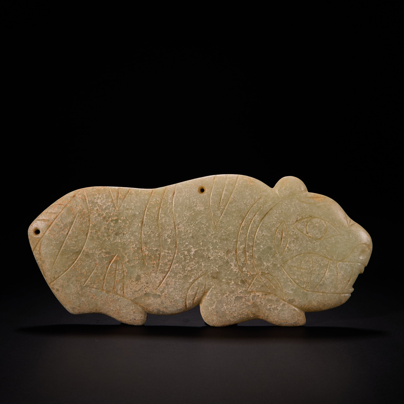 Before the Ming Dynasty Hongshan Culture Jade Tiger (1 of 8)