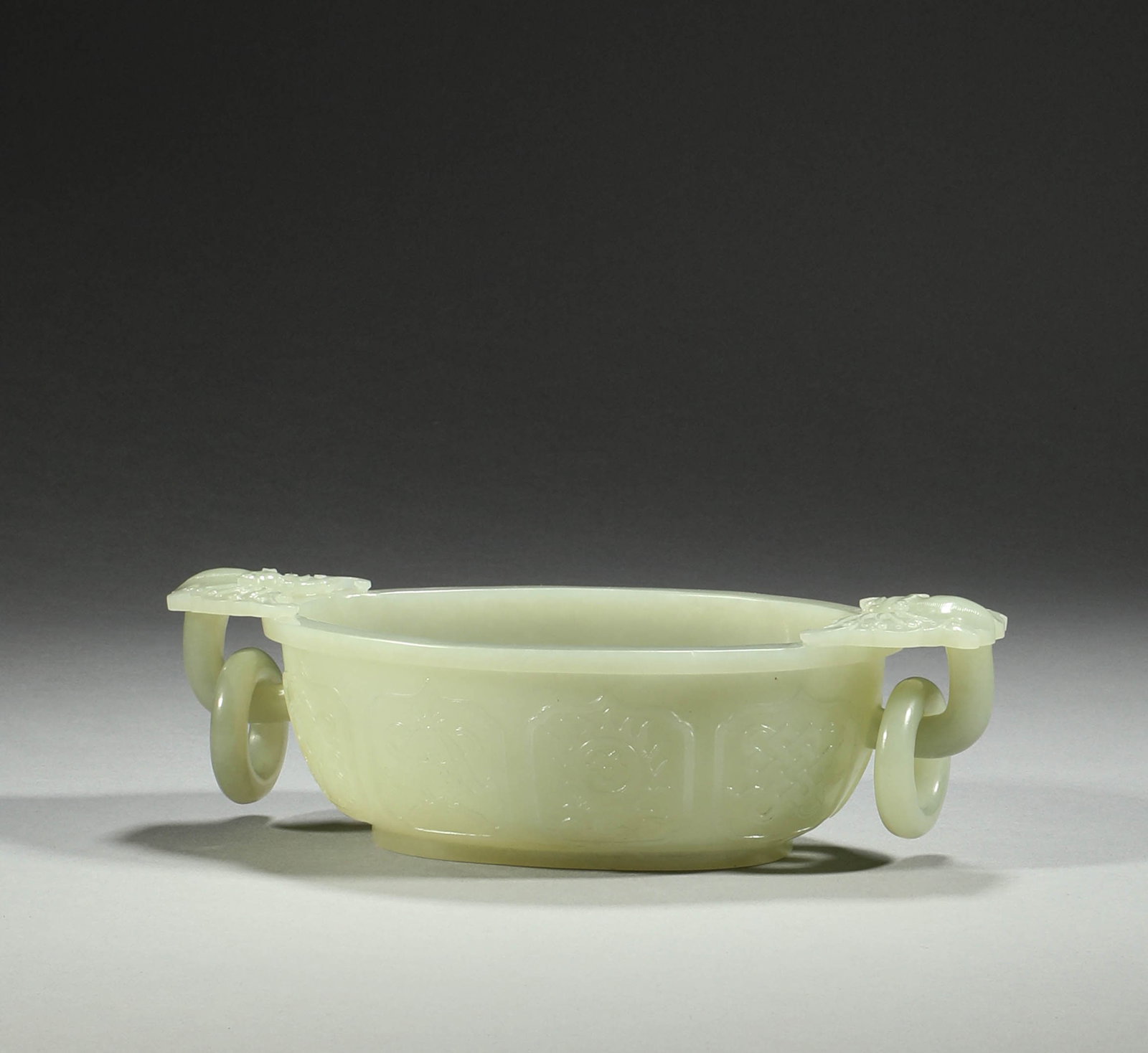 Qing Dynasty, Hetian Jade Binaural Eight Treasures Wash (1 of 8)