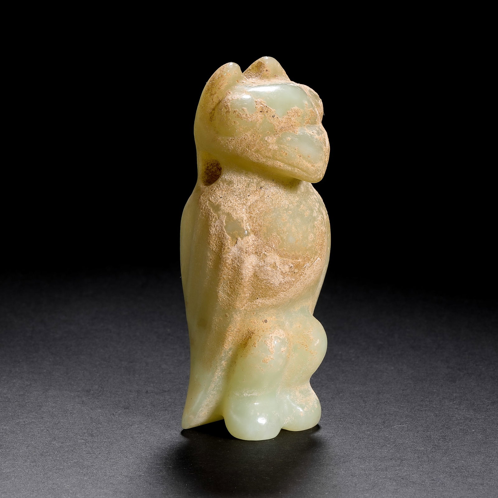 Before the Ming Dynasty, the bird-shaped ornaments of Hetian jade: H8.5cm W3cm Weight150g