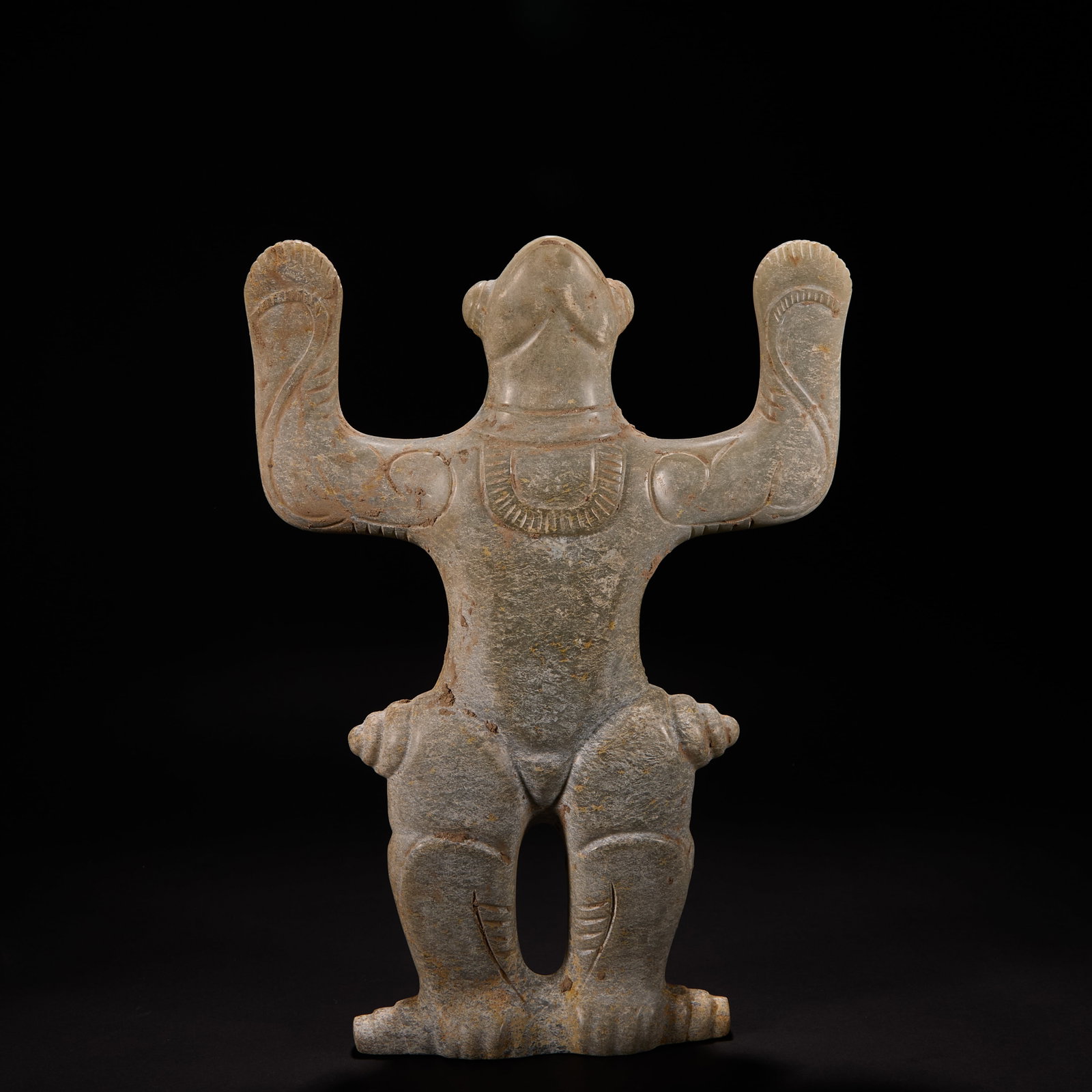 Before the Ming Dynasty Hongshan culture jade frogman (1 of 13)