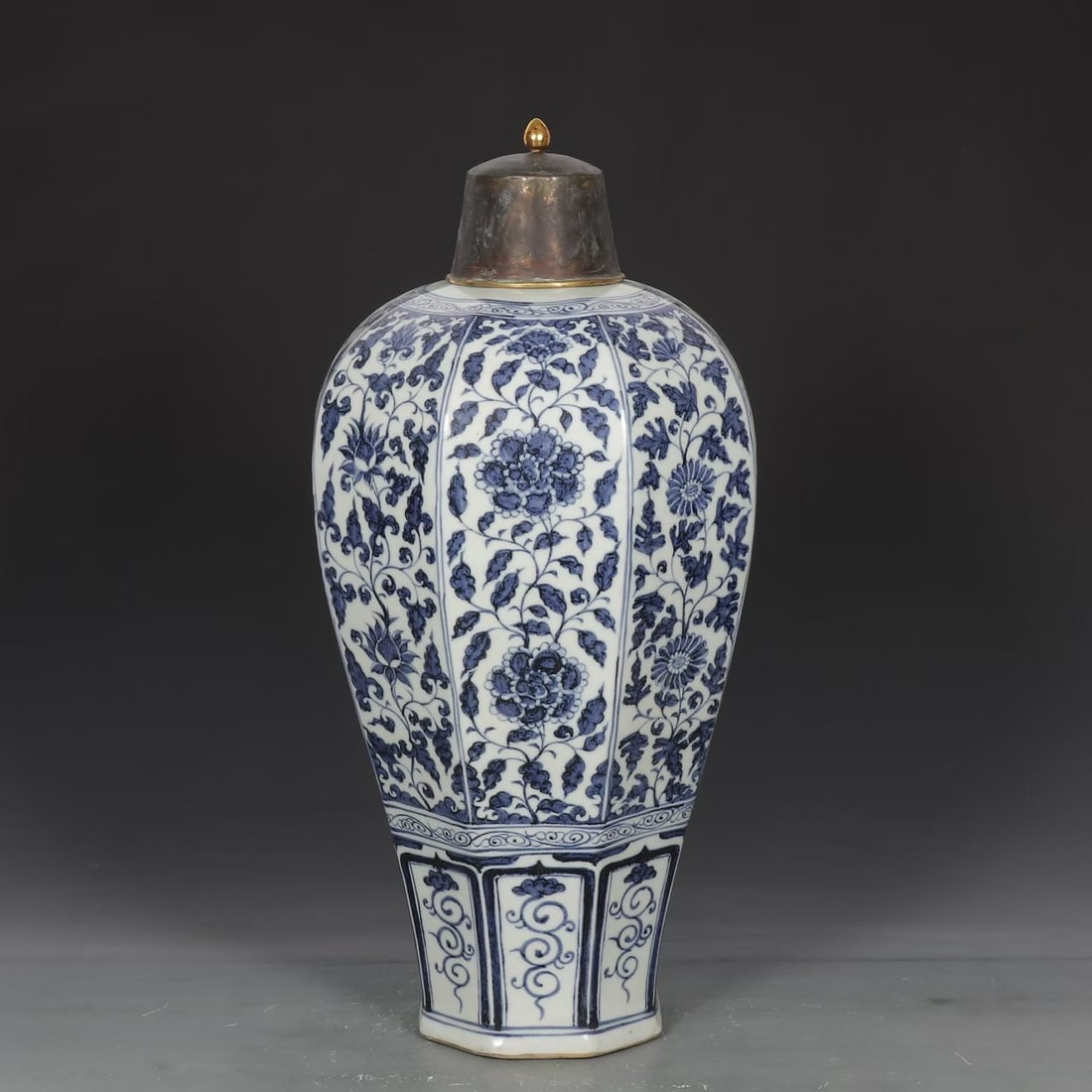 Before the Ming Dynasty, Qinghua Flower Plum Bottle (1 of 9)