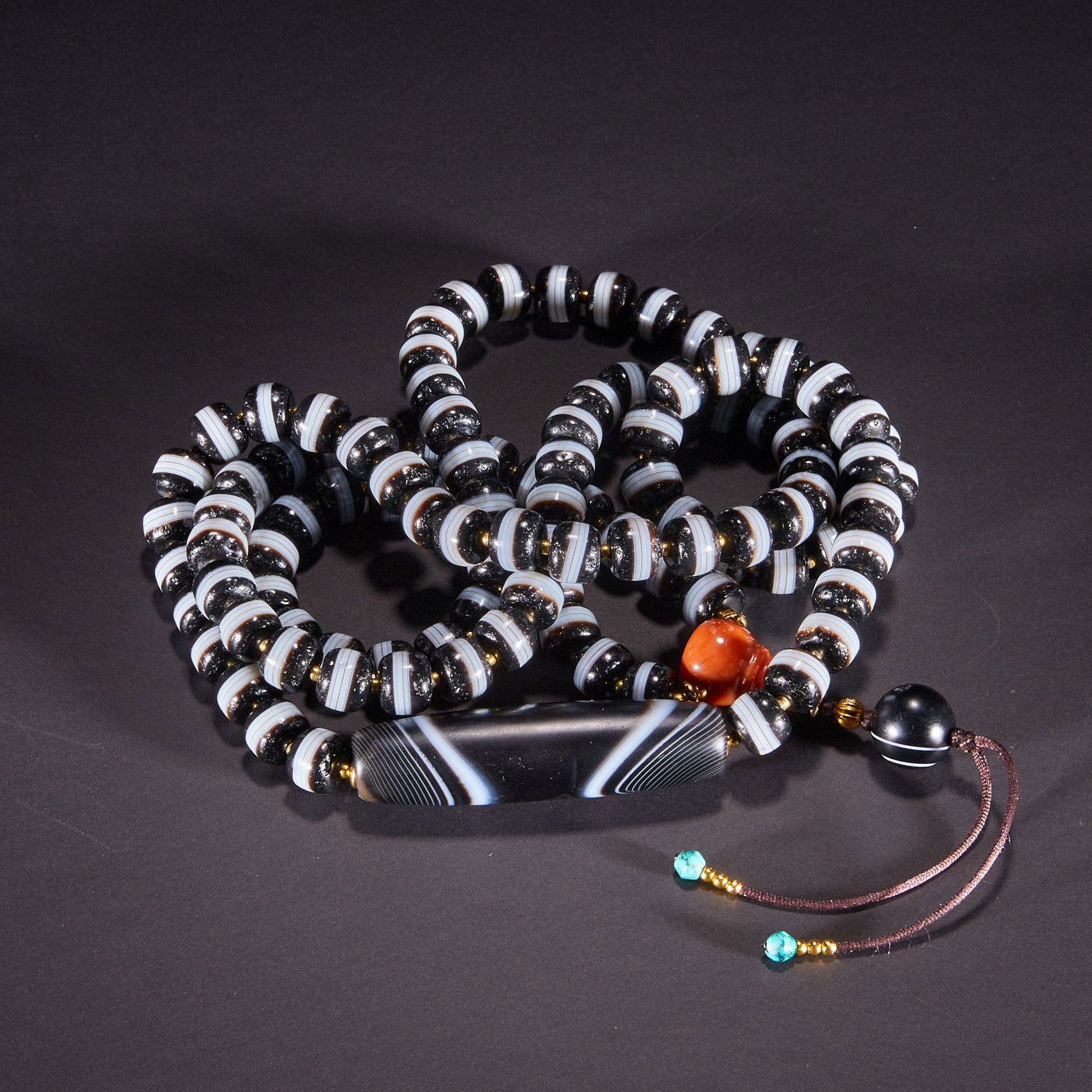 First-line Pharmacists in Qing Dynasty 108 Buddha Beads: D.1.4cmWeight. 145g