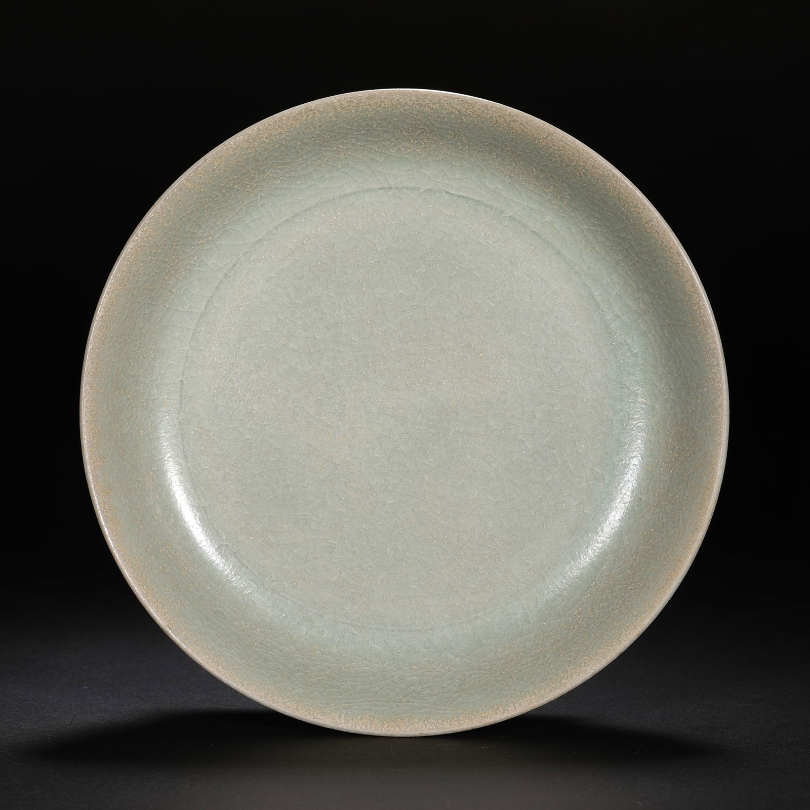 Before the Ming Dynasty Ru kiln green glaze round wash: H3cm W11.5cm