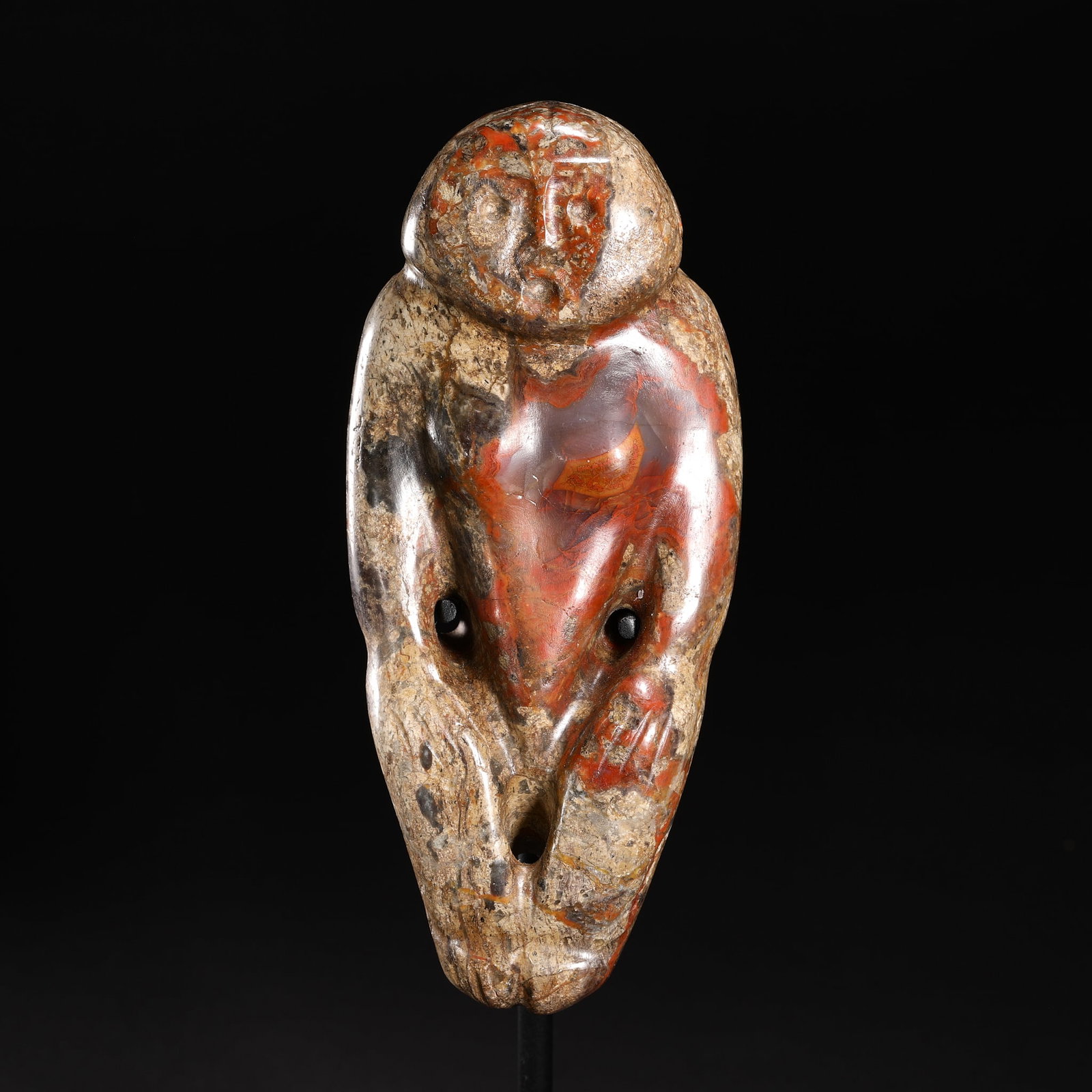 Ornaments of Red Characters of the Warring States Period before the Ming Dynasty: H12.5cm W6cmWeight257g