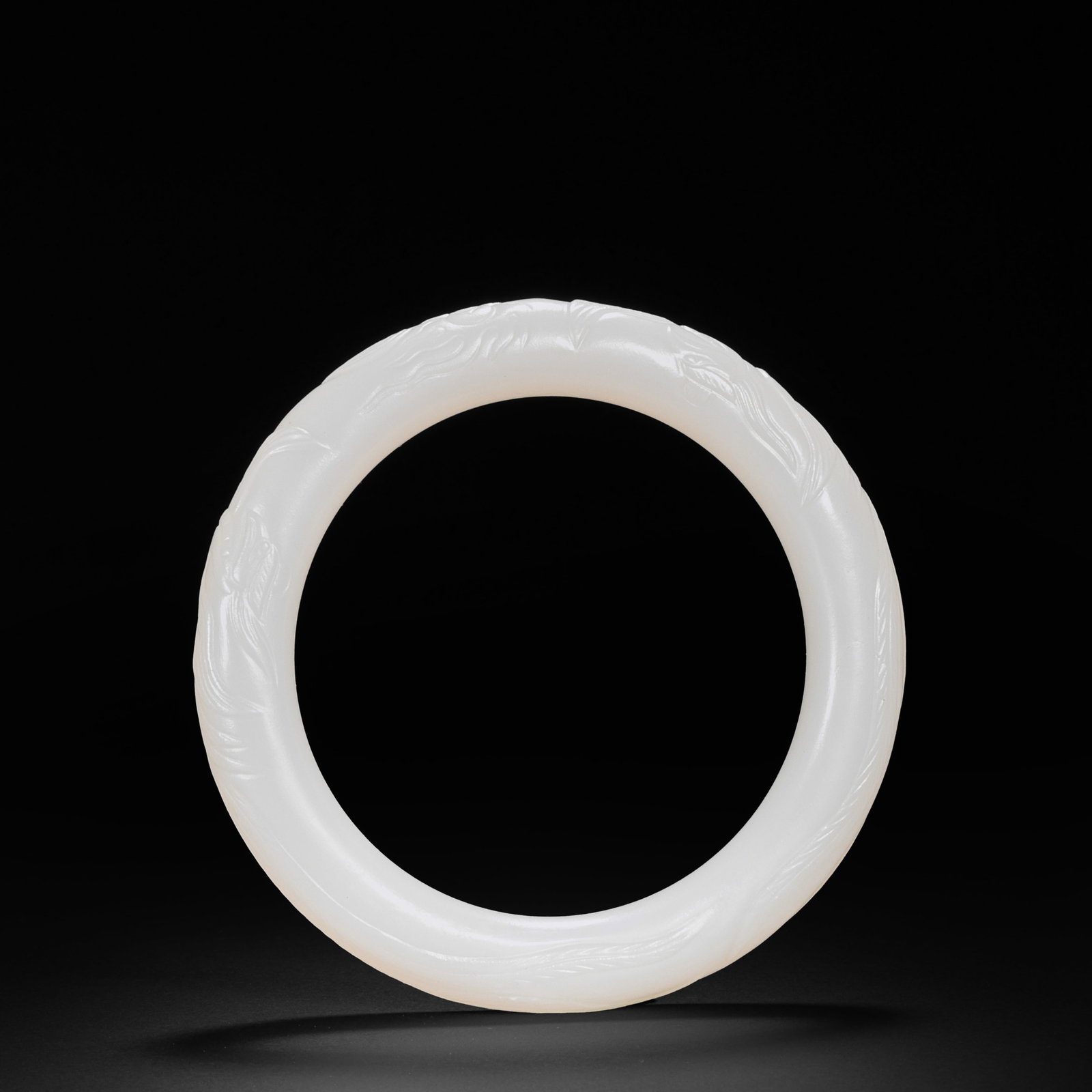 Qing Dynasty Hetian Jade Bracelet: H7.5cm Weight58g