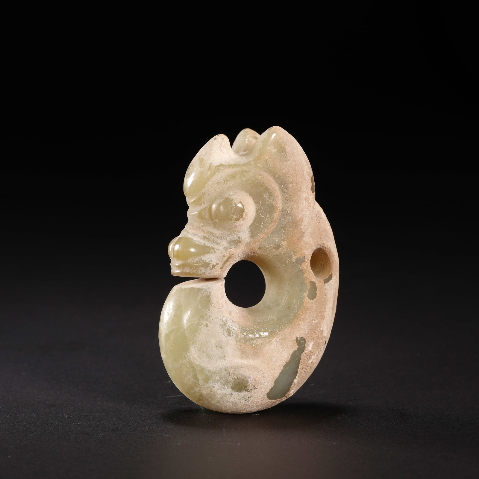 Before the Ming Dynasty, Hetian Jade Pig Dragon (1 of 12)
