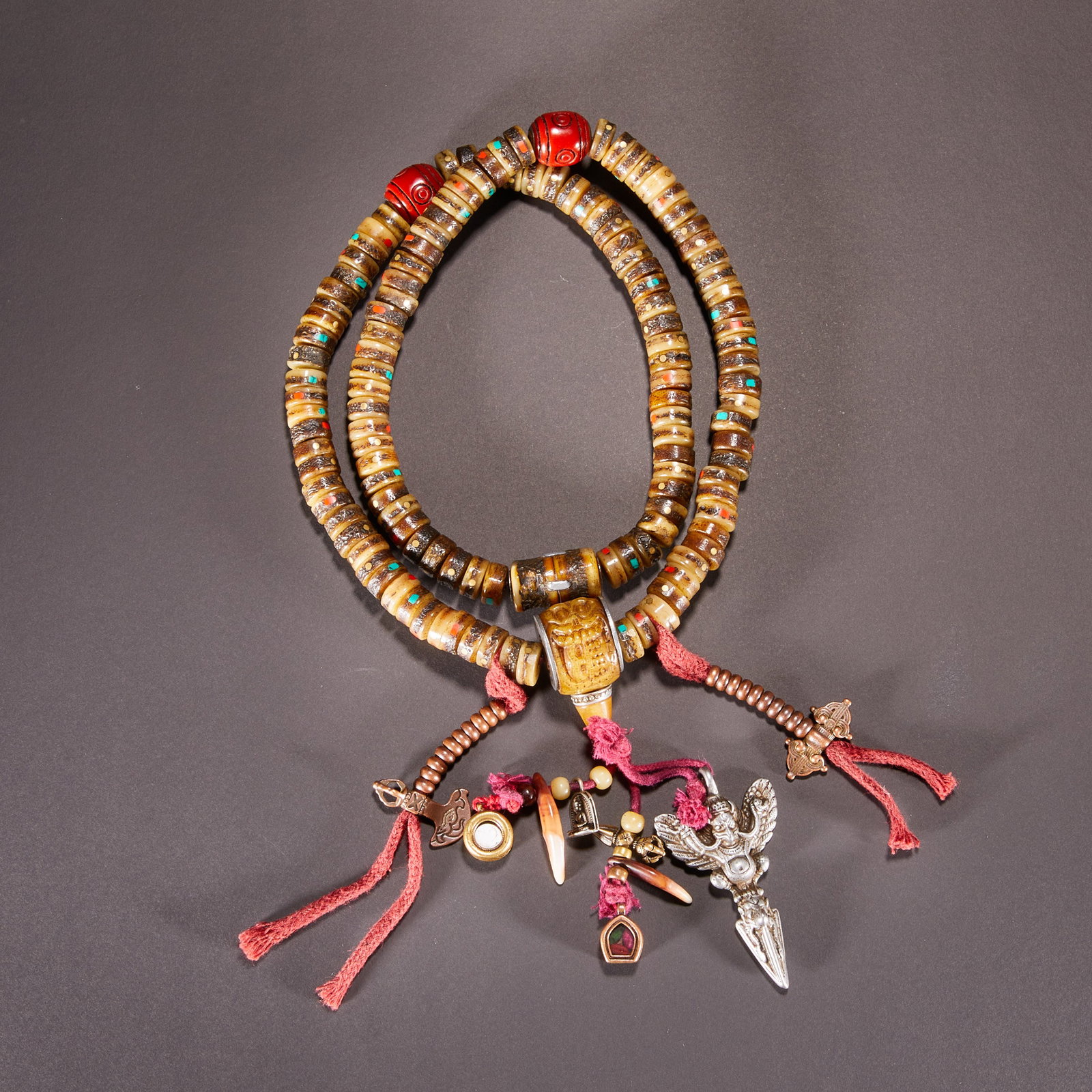Qing Dynasty Gabala Necklace: D.1.2 cmWeight.223g