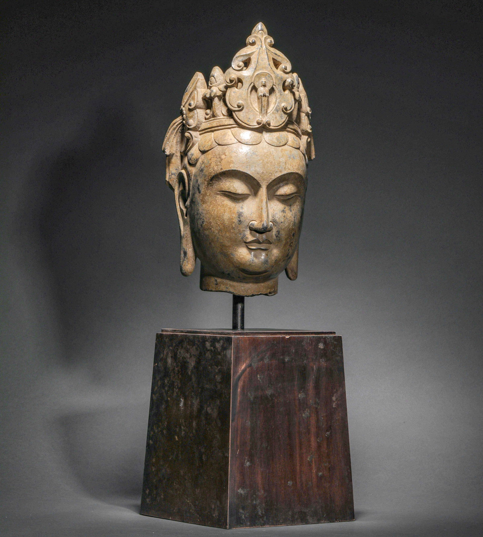 Stone Buddha Head in Ming Dynasty or before (1 of 20)