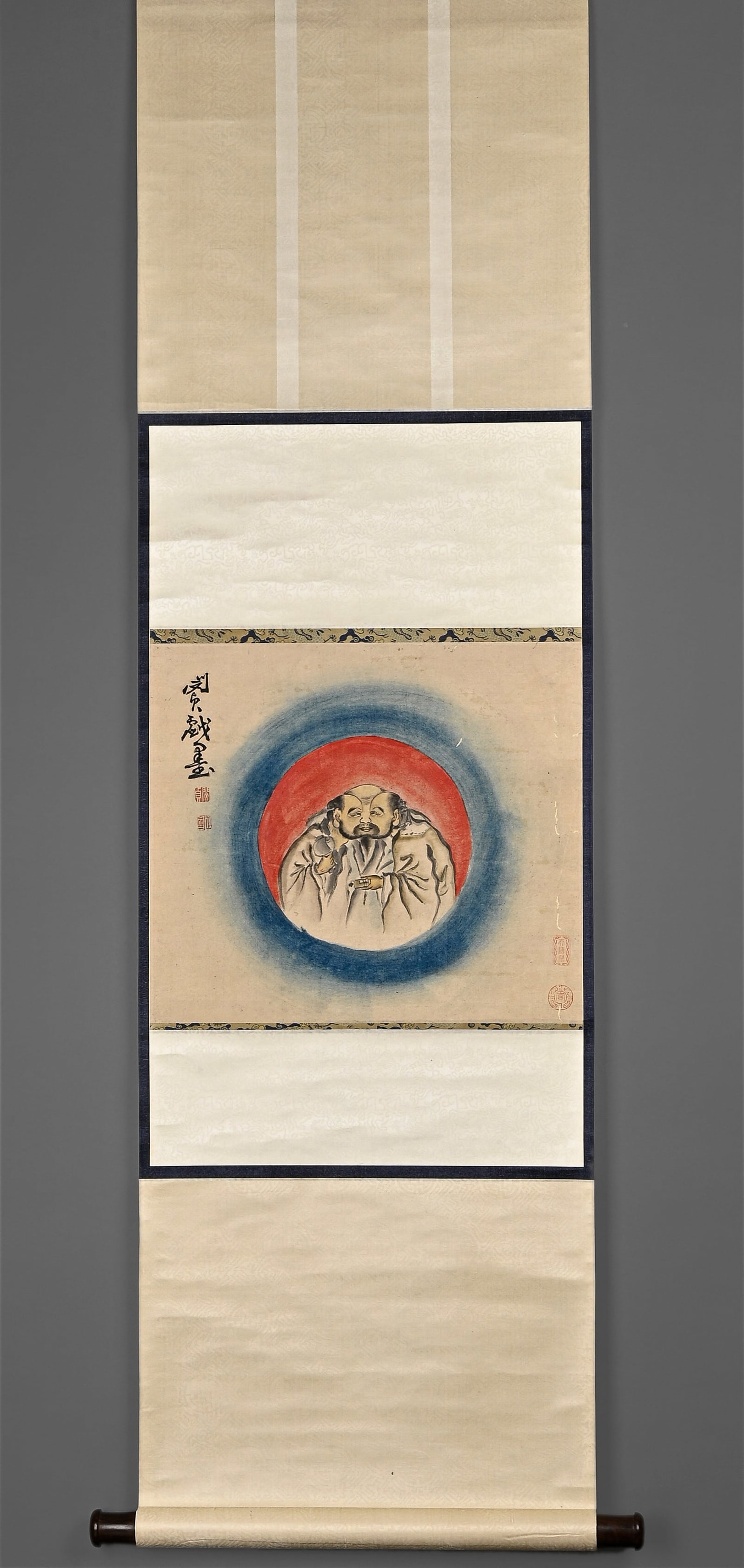 Min Zhen play ink drawing paper vertical shaft: W38cmL43cm