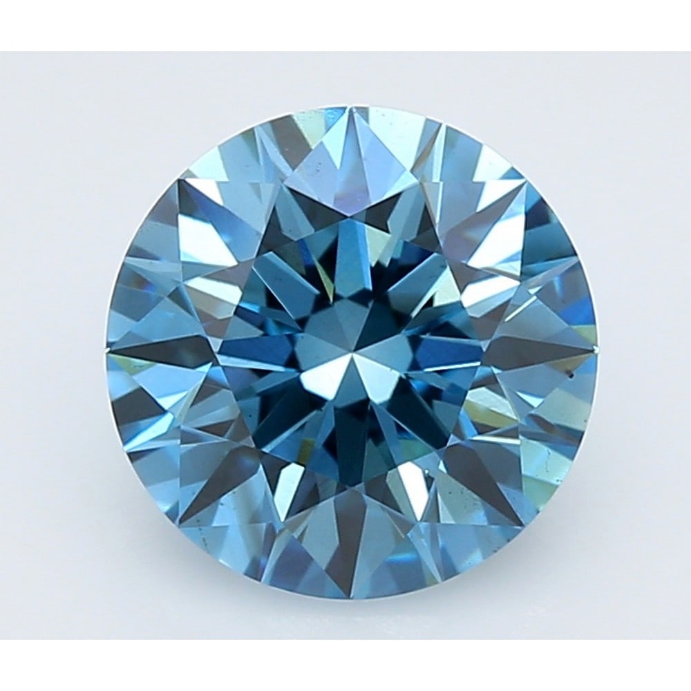 1.94 ct, Fancy Vivid Blue/SI1, Round cut IGI Graded Diamond: Click here to view HD 360 Spinning Image Click here to view Certificate Report