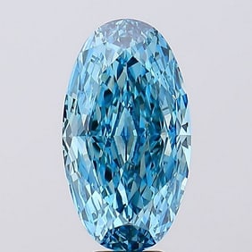 8.19 ct, Fancy Vivid Blue/VS1, Oval cut IGI Graded Diamond