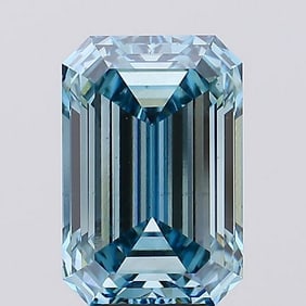 7.09 ct, Fancy Vivid Blue/VS1, Emerald cut IGI Graded Diamond