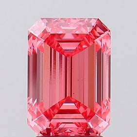 3.04 ct, Fancy Vivid Pink/VS1, Emerald cut IGI Graded Diamond