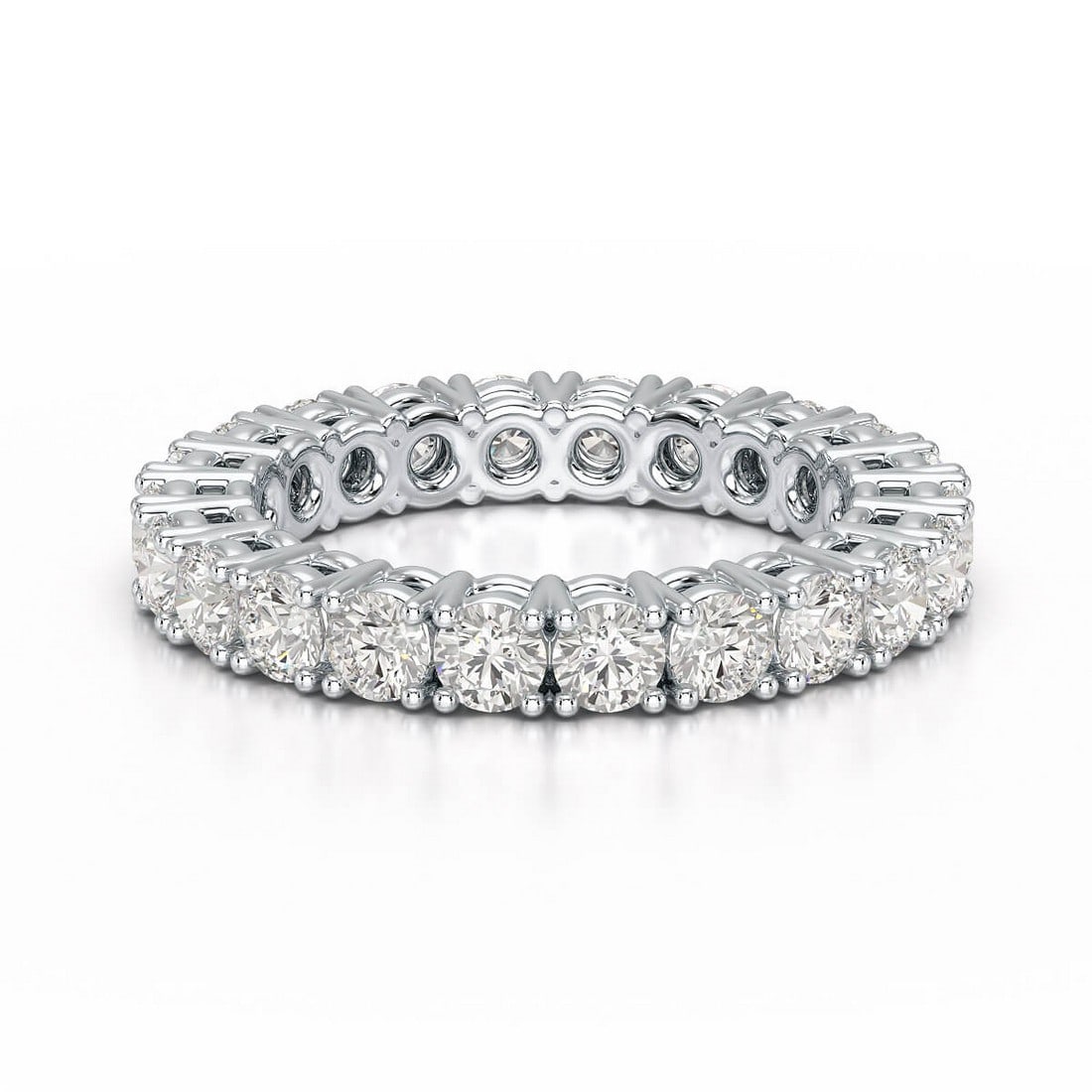 18kt White Gold 2.27ct. Round cut Diamond Eternity Ring (1 of 4)