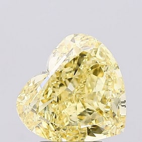 3.08 ct, Fancy Vivid Yellow/VS2, Heart cut IGI Graded Diamond