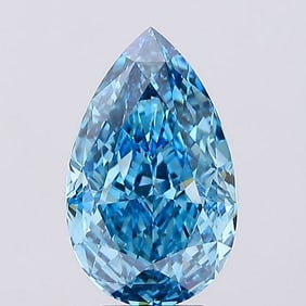 5.12 ct, Fancy Vivid Blue/VVS2, Pear cut IGI Graded Diamond
