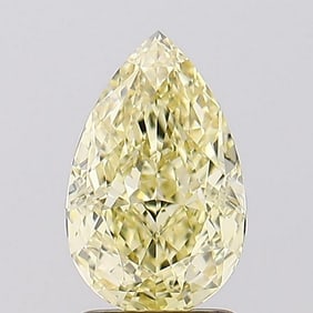 2.08 ct, Fancy Yellow/VVS2, Pear cut IGI Graded Diamond