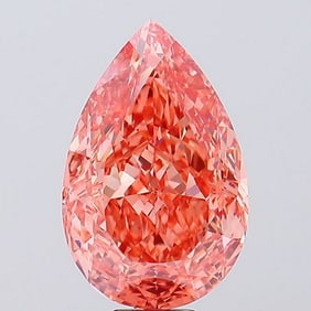 13.49 ct, Fancy Vivid Pink/VVS2, Pear cut IGI Graded Diamond