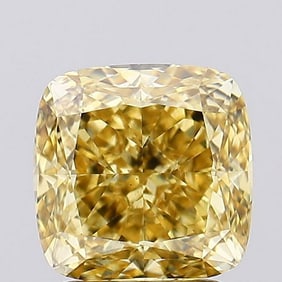 2.55 ct, Fancy Vivid Yellow/VS2, Cushion cut IGI Graded Diamond