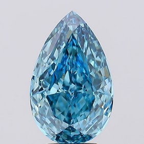 5.04 ct, Fancy Vivid Blue/VS1, Pear cut IGI Graded Diamond