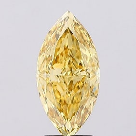3.01 ct, Fancy Vivid Yellow/VS1, Marquise cut IGI Graded Diamond